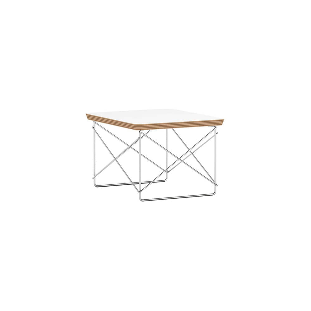 Eames Wire Base Low Table (White/Chrome)