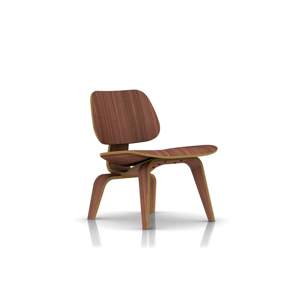 Eames Molded Plywood Lounge Chair, Wood Base (Walnut)