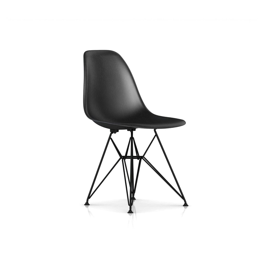 [빠른배송] Eames Molded Fiberglass Side Chair, Wire-Base (Black/Black) 전시품 30%