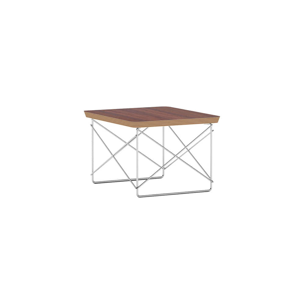 Eames Wire Base Low Table (Walnut/Chrome)