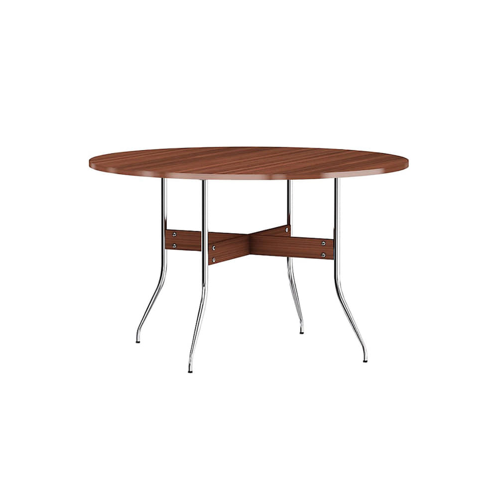 Nelson Swag Leg Dining Table Round (Walnut)