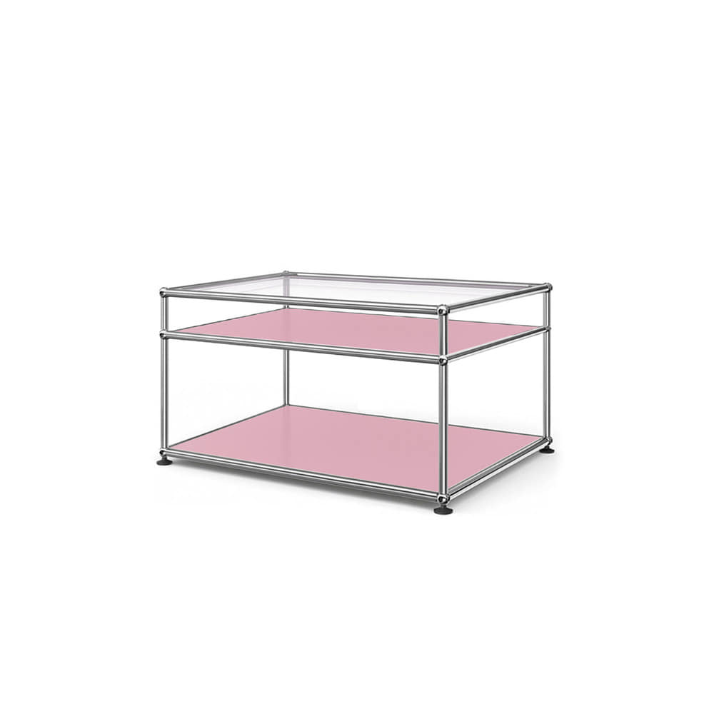  [Special Edition, 빠른배송]  USM Haller Side Table 1x2 (Glass+True Pink)
