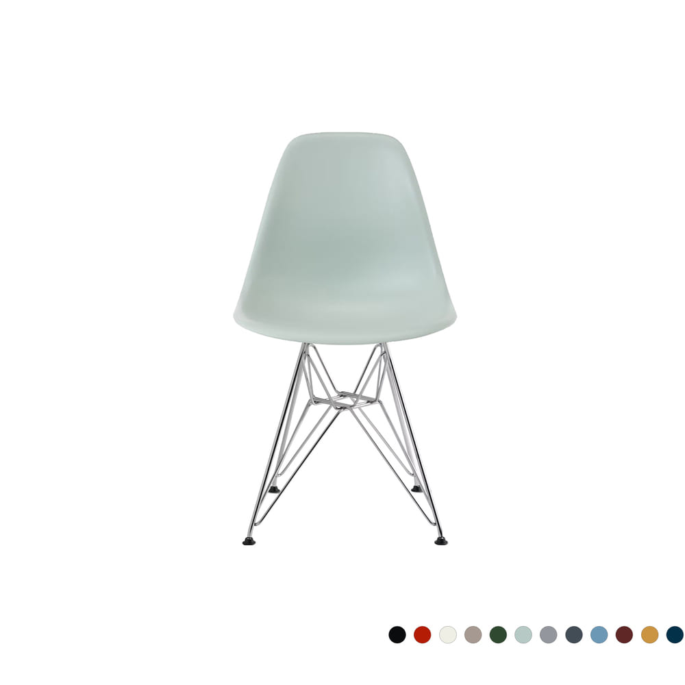 Eames Molded Plastic Side Chair, Wire-Base (12 Colors)